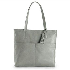 Sonoma Light Grey Tote with Tassel